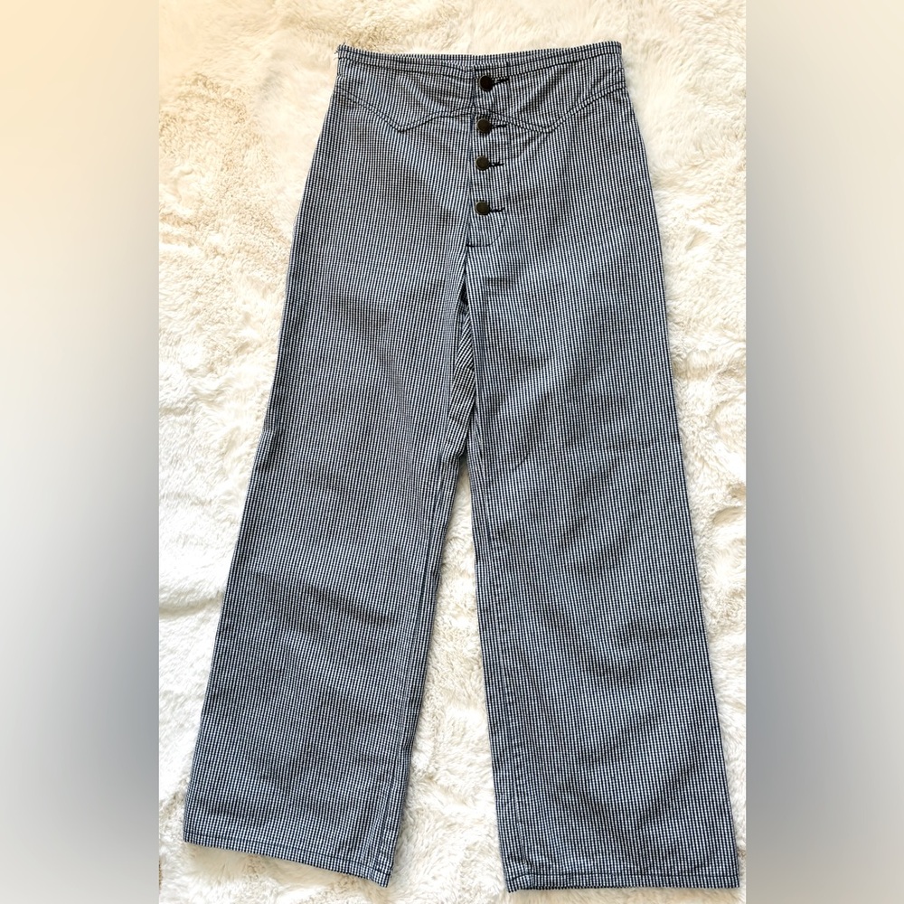 Striped High-Waisted Wide-Leg Pants
